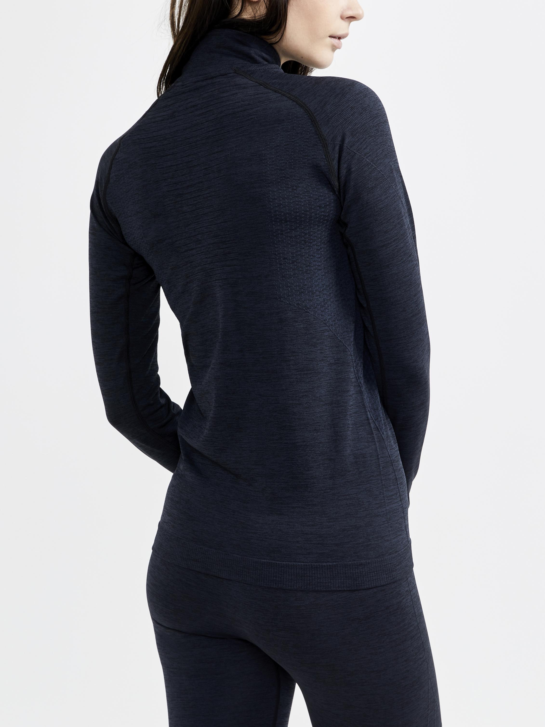 Women's Core Dry Active Comfort Zip Baselayer - Moisture Wicking Thermal Underwear for Running, Hiking & Cold Weather Layering