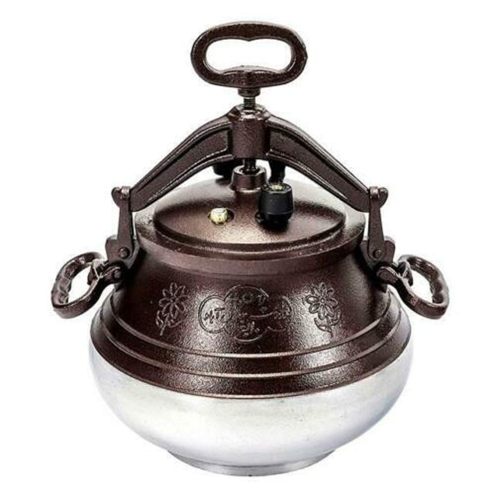 Premium CKG Afghan Kazan Pressure Cooker - Heavy Duty 10L/10.5 Quart Uzbeki Tatar Plov Pot with Dual Handles - Durable Camping & Travel Stove Cookware - Perfect for Outdoor Adventures, Home Cooking & Gift Giving - Multicolor