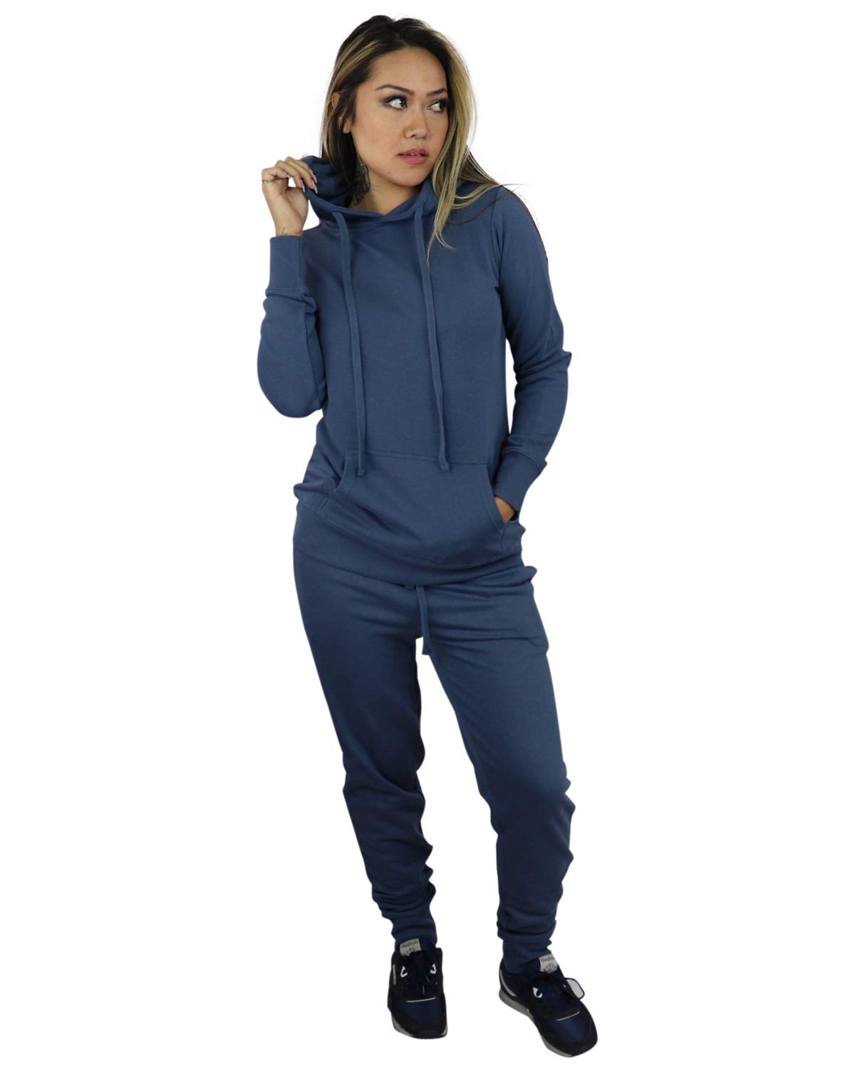 Premium French Terry Women's Jogger Sets - Soft Lounge Pants & Matching Top - Comfortable Casual Outfits for Yoga, Running Errands & Home Relaxation