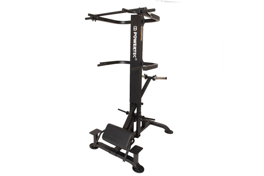 Powertec LeverGym Chin Up Bar & Dip Station - Adjustable Home Gym Equipment for Strength Training | Perfect for Home Workouts, Garage Gym & Fitness Enthusiasts