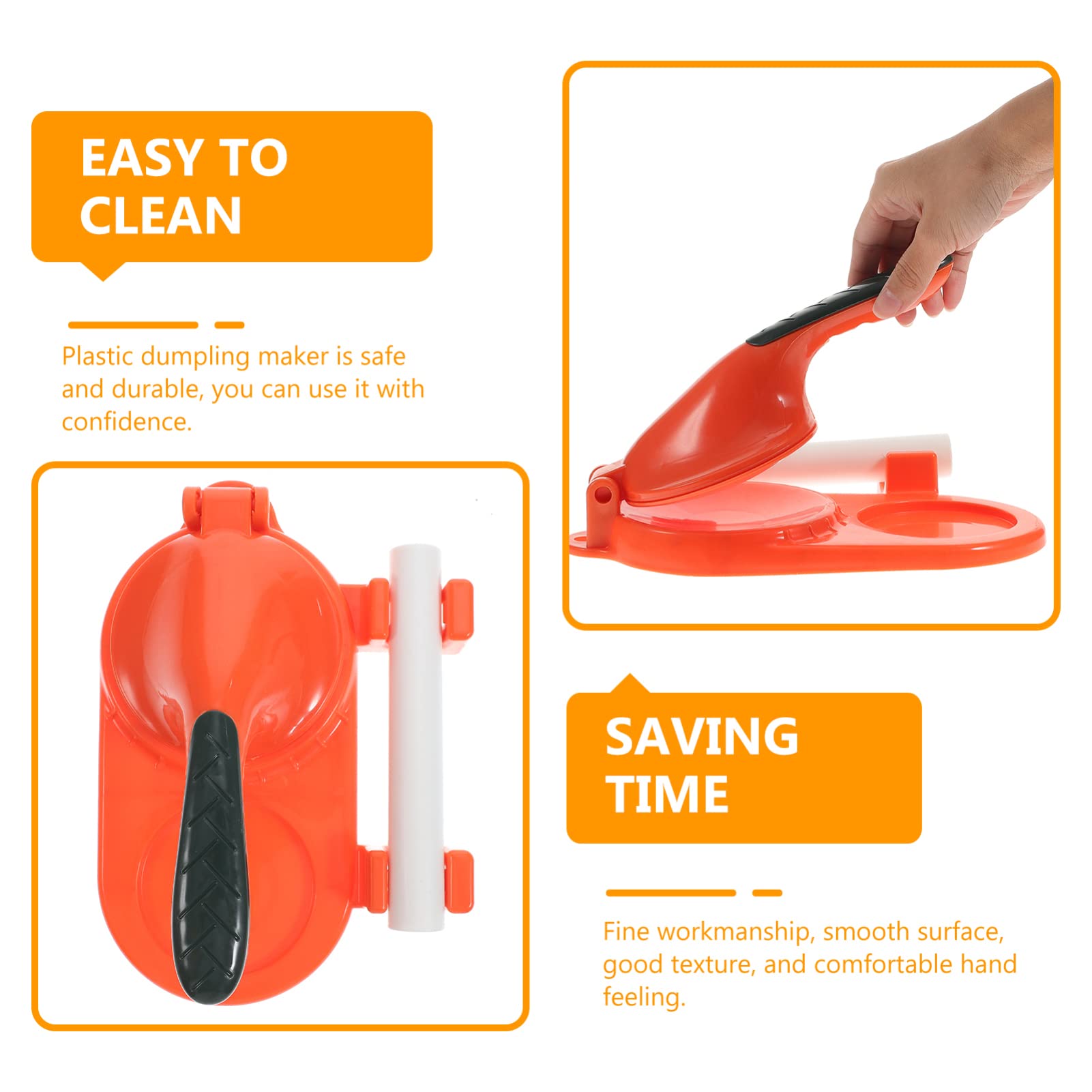 **Angoily Manual Tortilla Press & Dumpling Maker Set - Stainless Steel Dough Press for Tortillas, Dumplings, Pizza, Roti & Pastry | Perfect for Home Kitchen & Restaurant Use | Orange**    *(Use for making fresh tortillas, dumplings, pizza dough, roti, and pastry at home or in commercial kitchens.)*