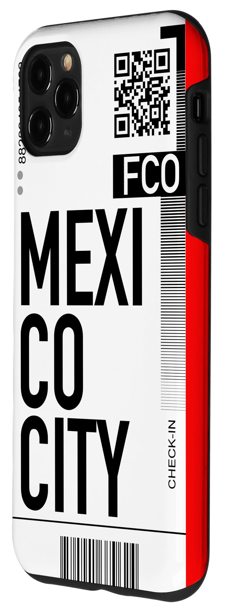iPhone 11 Pro Max Mexico City Air Ticket Phone Case - Stylish Boarding Pass Design for Travel Enthusiasts - Perfect for Airplane Trips and Urban Adventures