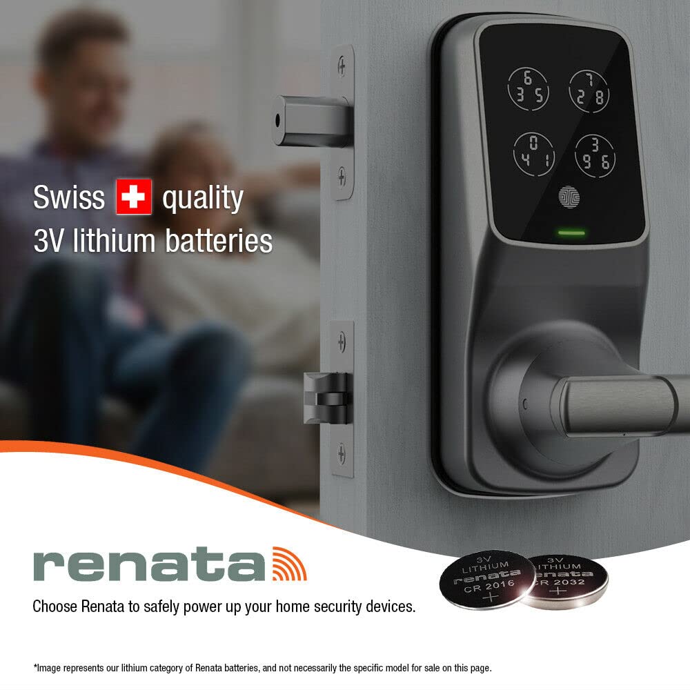 Renata CR1616 3V Lithium Coin Cell Batteries (100 Pack) - Long-Lasting Power for Watches, Calculators, Key Fobs & Medical Devices