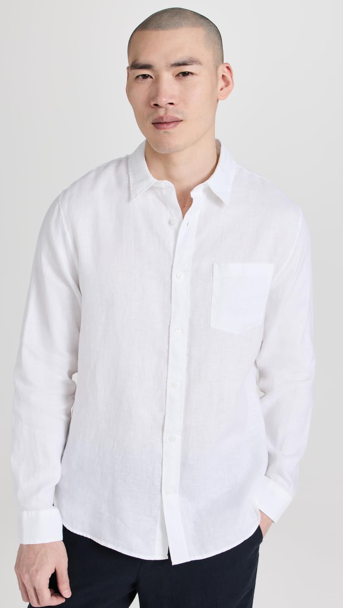 Vince Men's Linen Shirt | Breathable Summer Casual Button Down Shirt for Men | Perfect for Beach, Vacation & Outdoor Activities