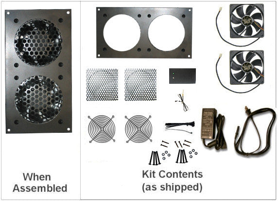 Coolerguys PRO Metal Series Dual 80mm Computer Cooling Fan Kit - High Performance PC Case Cooler for Gaming Rigs & Workstations (Model: CabCool802 M) - Perfect for Overclocking, VR Setups & Server Cooling