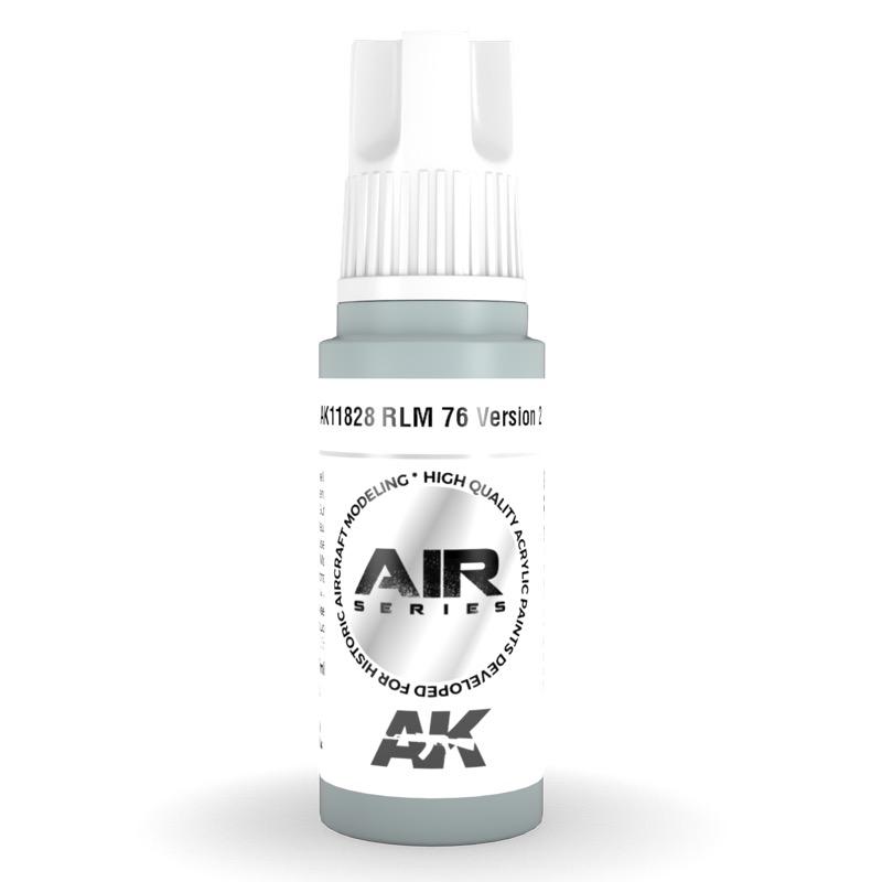 AK Interactive AK11828 Air Series RLM 76 Version 2 Acrylic Paint - 17ml Bottle for Scale Model Building, 3rd Generation Formula - Perfect for Aircraft, Military & Hobby Miniature Painting