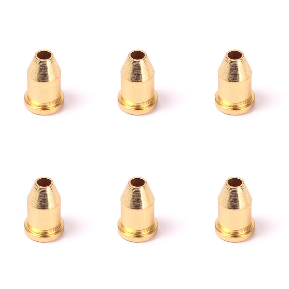 Healifty 6-Piece Nickel Flush Mount Guitar Ferrules for Squier Bass & Guitar Body - Premium Through-Body String Ferrules for Enhanced Tone & Sustain - Perfect for Bass & Electric Guitar Upgrades & Repairs