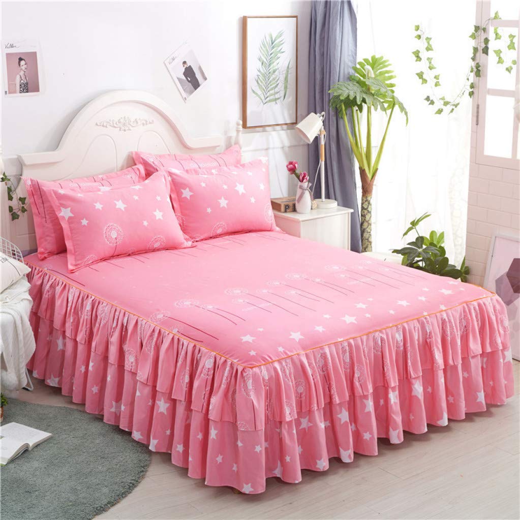 JONARO Elegant Bed Skirt for Kids & Adults - Princess Style Bed Cover for Single, Twin, Full, Queen & King Size Beds - Soft Linen Bedspread for Cozy Bedroom Decor - Perfect for Kids' Rooms, Guest Rooms & Master Bedrooms