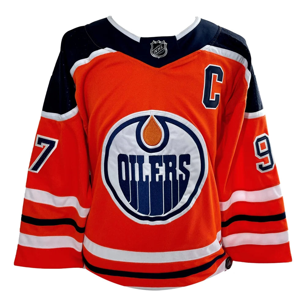 Authentic Connor McDavid Signed Edmonton Oilers Jersey - JSA Certified Orange Hockey Jersey - Perfect for Collectors, Fans & Game Day Memorabilia