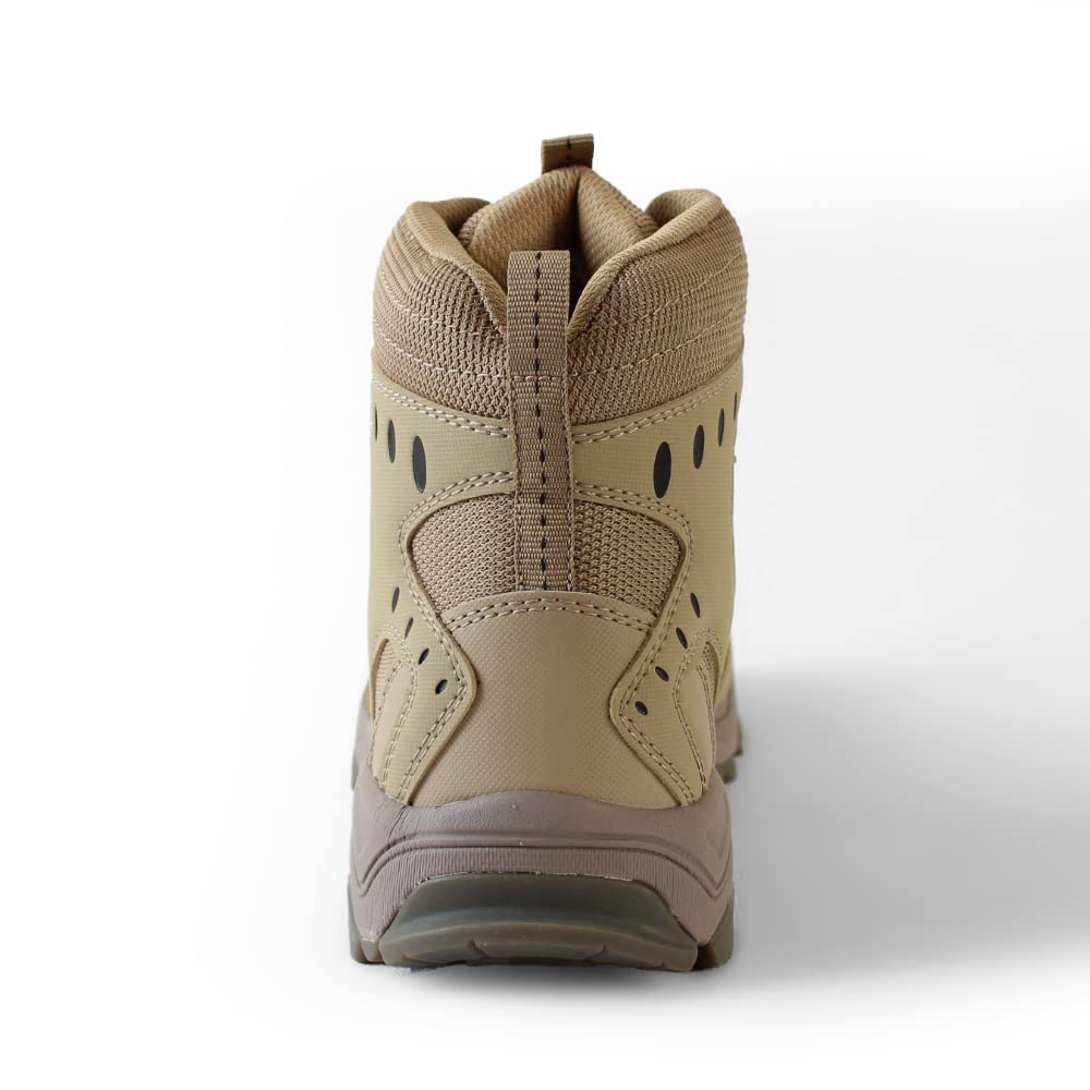 Men's Tactical Boots - Waterproof Lightweight Hiking Boots for Outdoor Work & Desert Adventures | Durable Breathable Work Boots for Hiking, Camping & Construction