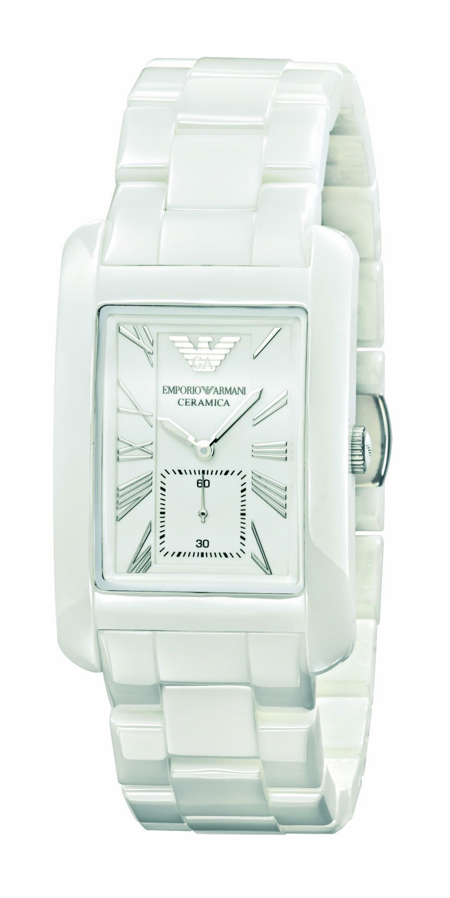 Emporio Armani Men's White Ceramic Watch - Luxury Waterproof Wristwatch for Business & Casual Wear | Perfect for Office, Dating & Special Occasions
