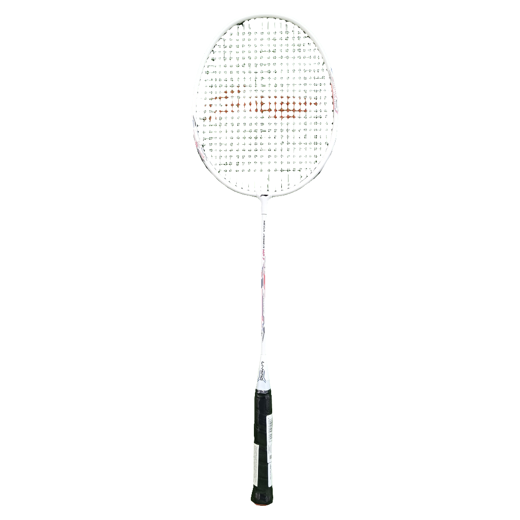 Li Ning Mega Power 7 Prestrung Badminton Racket - Professional Carbon Fiber Shuttlecock Racket for Smash & Control | Perfect for Tournaments & Training | Made in China