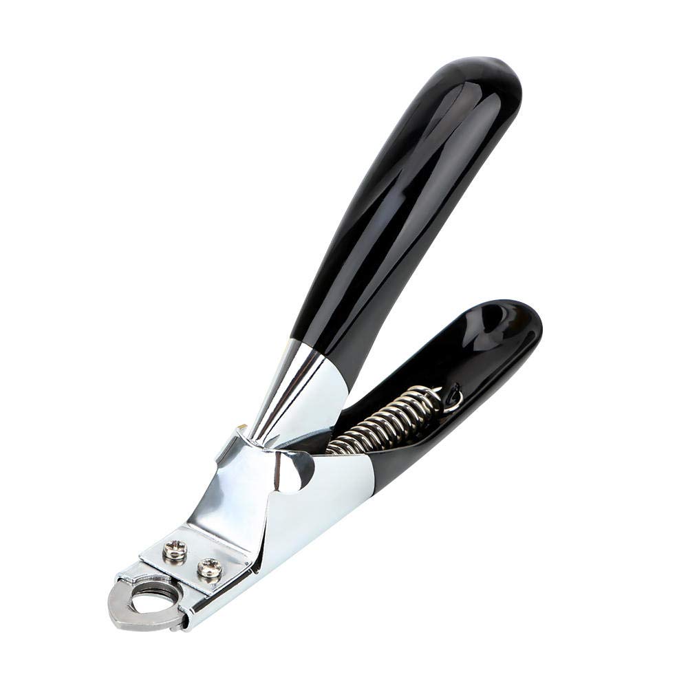 Premium Stainless Steel Pet Nail Clippers for Cats & Dogs - Safe & Sharp Pet Grooming Tool with Non-Slip Handle - 1PC Black Pet Nail Trimmer for Professional Home Grooming and Pet Care