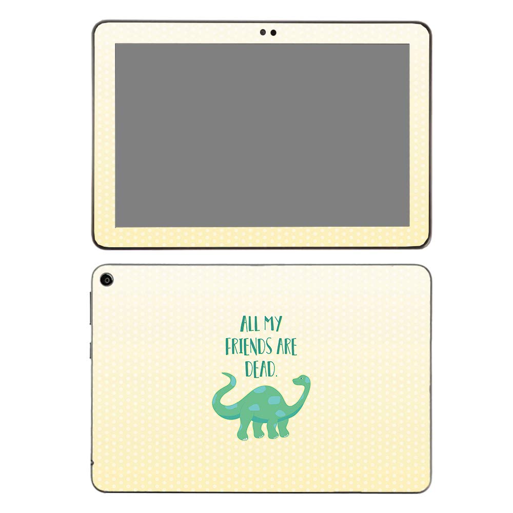 MightySkins Protective Vinyl Decal Wrap Cover for Amazon Fire HD 8 (2020) - All My Friends Are Dead Design | Durable, Scratch-Resistant Skin | Easy to Apply, No Residue | Made in USA | Perfect for School, Travel & Everyday Tablet Protection