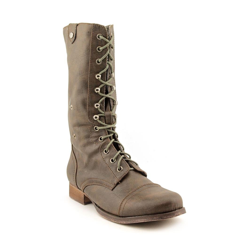 Madden Girl Women's Geirard Mid Calf Boots - Fashionable Ankle Boots for Women, Comfortable Chunky Heel, Stylish Winter & Fall Booties for Casual Outfits & Office Wear