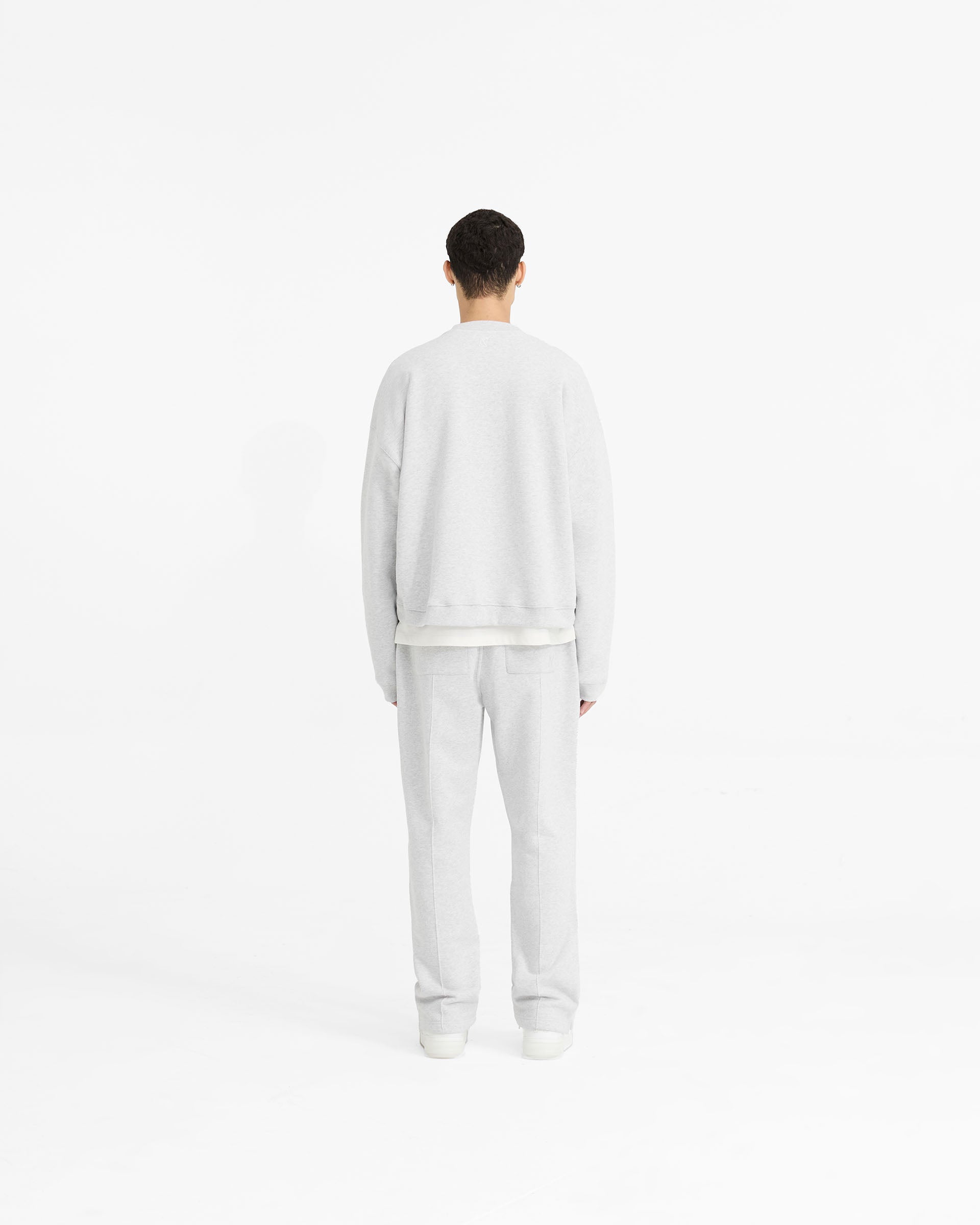 Initial Boxy Sweater in Ice Grey Marl - Oversized Casual Knit Pullover for Women | Perfect for Fall Layering, Cozy Outfits & Everyday Wear