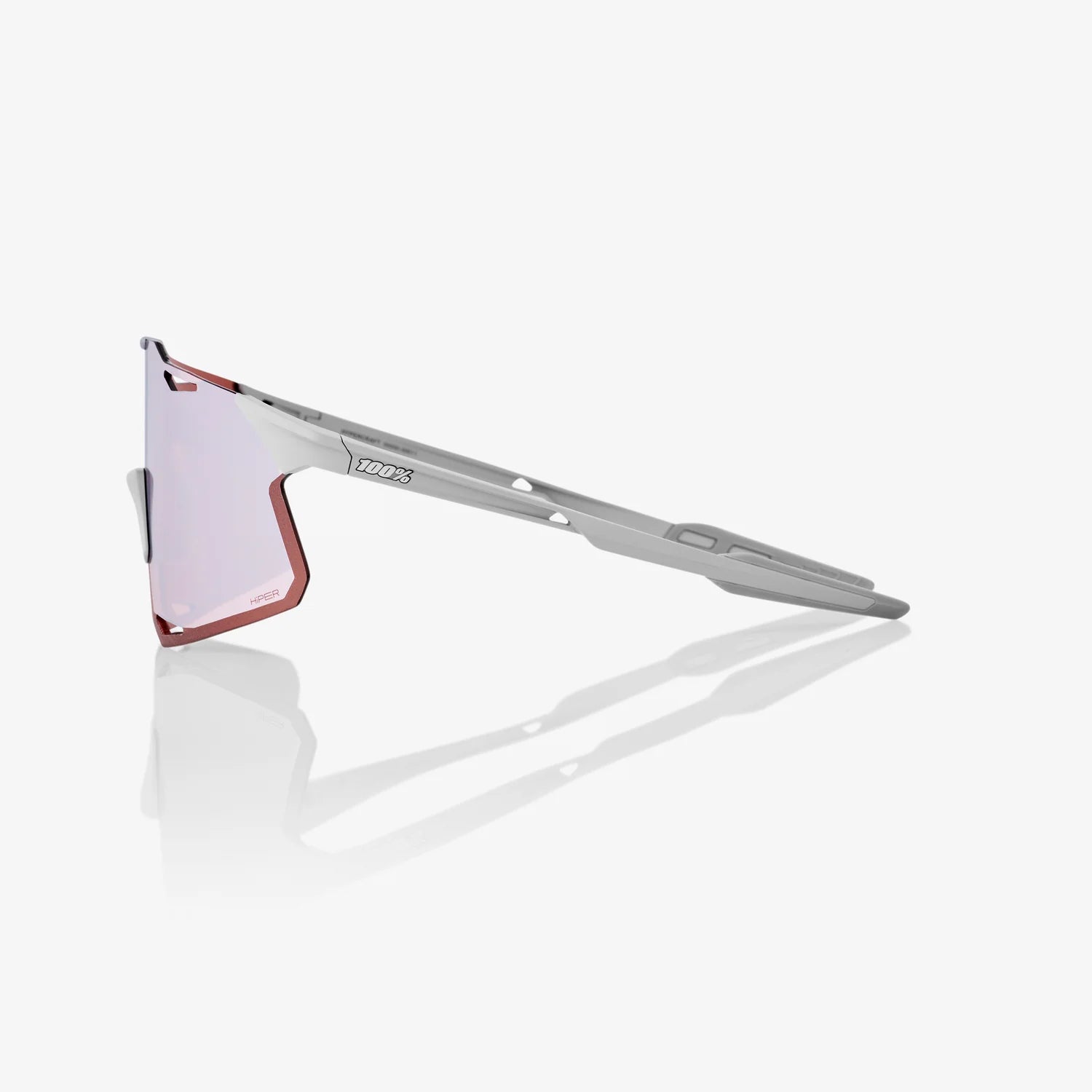 Hypercraft Matte Stone Grey Sunglasses with Hiper Crimson Silver Mirror Lens - Stylish UV Protection for Outdoor Sports & Driving