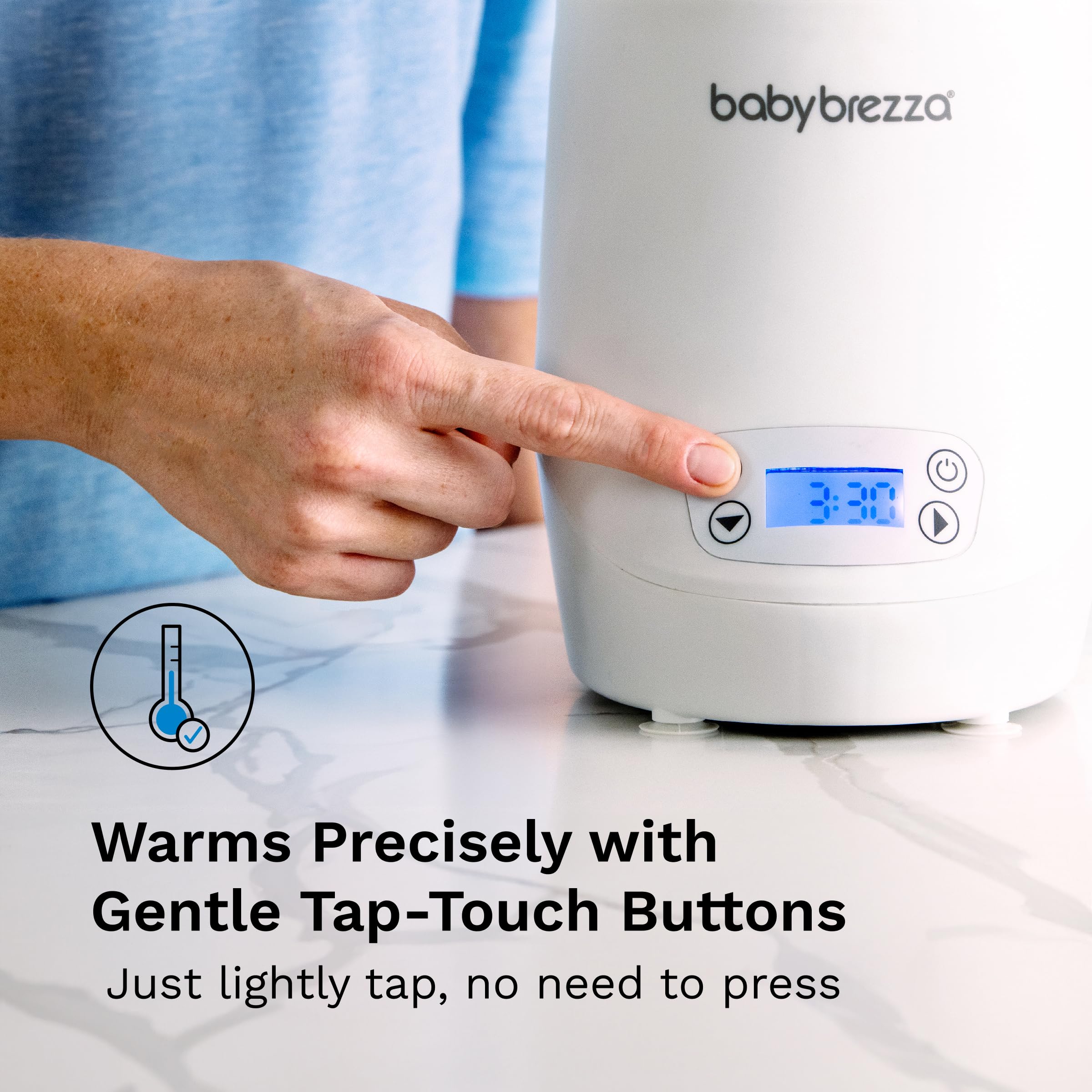 Baby Brezza AirSwirl Waterless Bottle Warmer for Breastmilk & Formula - Fast, Safe Warming Preserves Nutrients - Perfect for Night Feedings & Travel