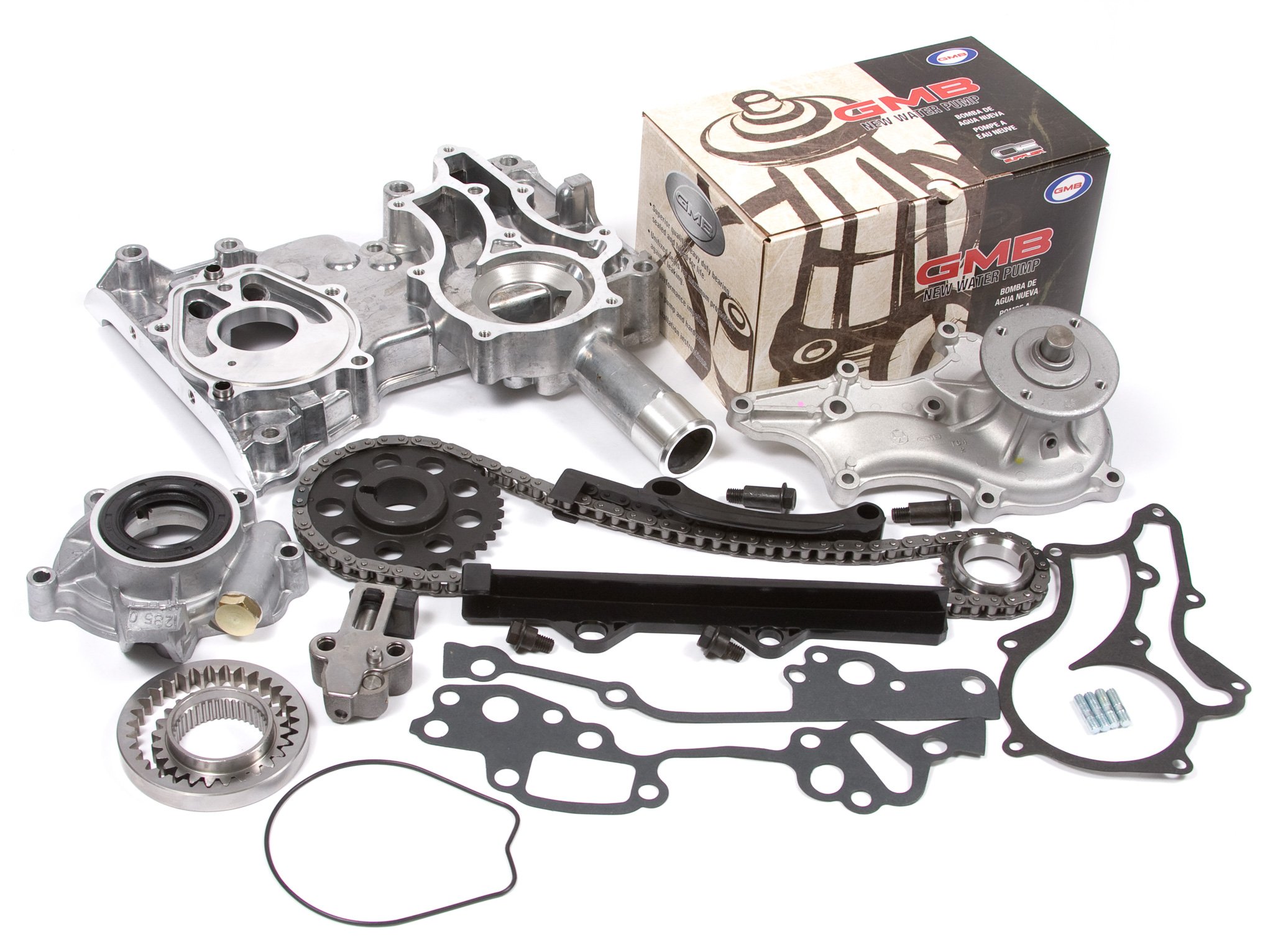 Evergreen TCK2000WOP Timing Chain Kit for 1985-1994 Toyota 22R 22RE 22REC Engines - Includes Timing Cover, Water Pump & Oil Pump - Perfect for Engine Rebuilds & Performance Upgrades