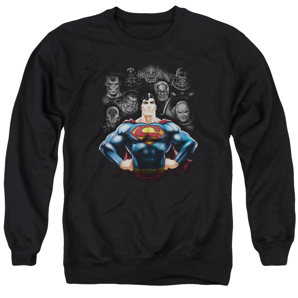 Superman Villains Unisex Crewneck Sweatshirt for Men & Women | DC Comics Graphic Hoodie | Casual Wear & Cosplay Costume