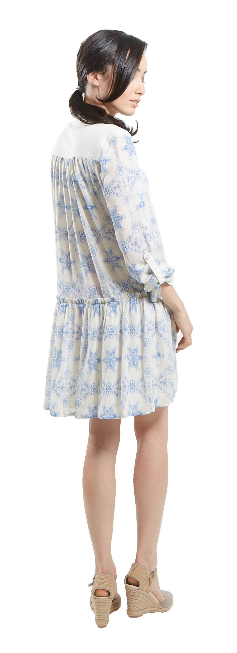 Women's Bohemian Peasant Tunic Shirt Dress - Flowy Summer Maxi Dress with Embroidery | Perfect for Beach, Festival & Casual Wear