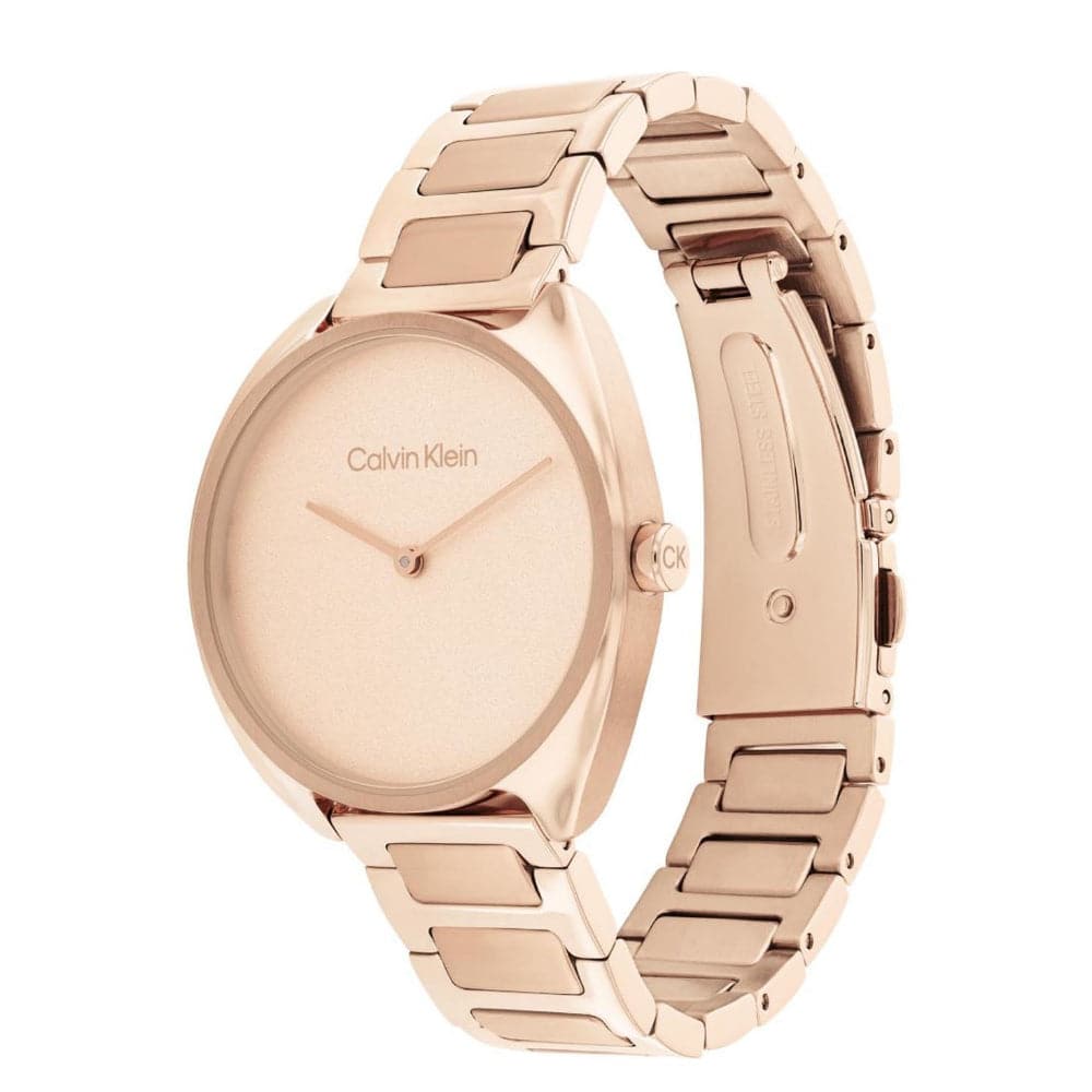 Calvin Klein Women's Rose Gold Stainless Steel Watch 25200277 - Elegant Dress Watch for Women, Perfect for Office, Party & Everyday Wear