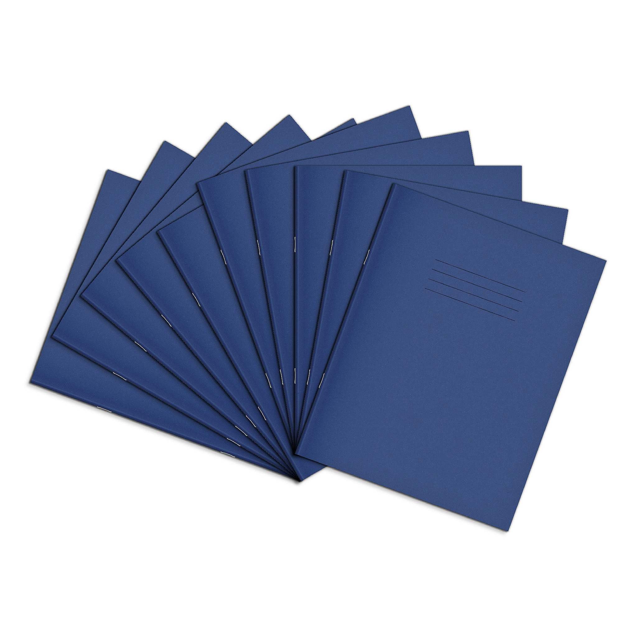 RHINO A5+ Exercise Notebooks 10 Pack - 80 Page 8mm Lined with Margin Writing Books, 9