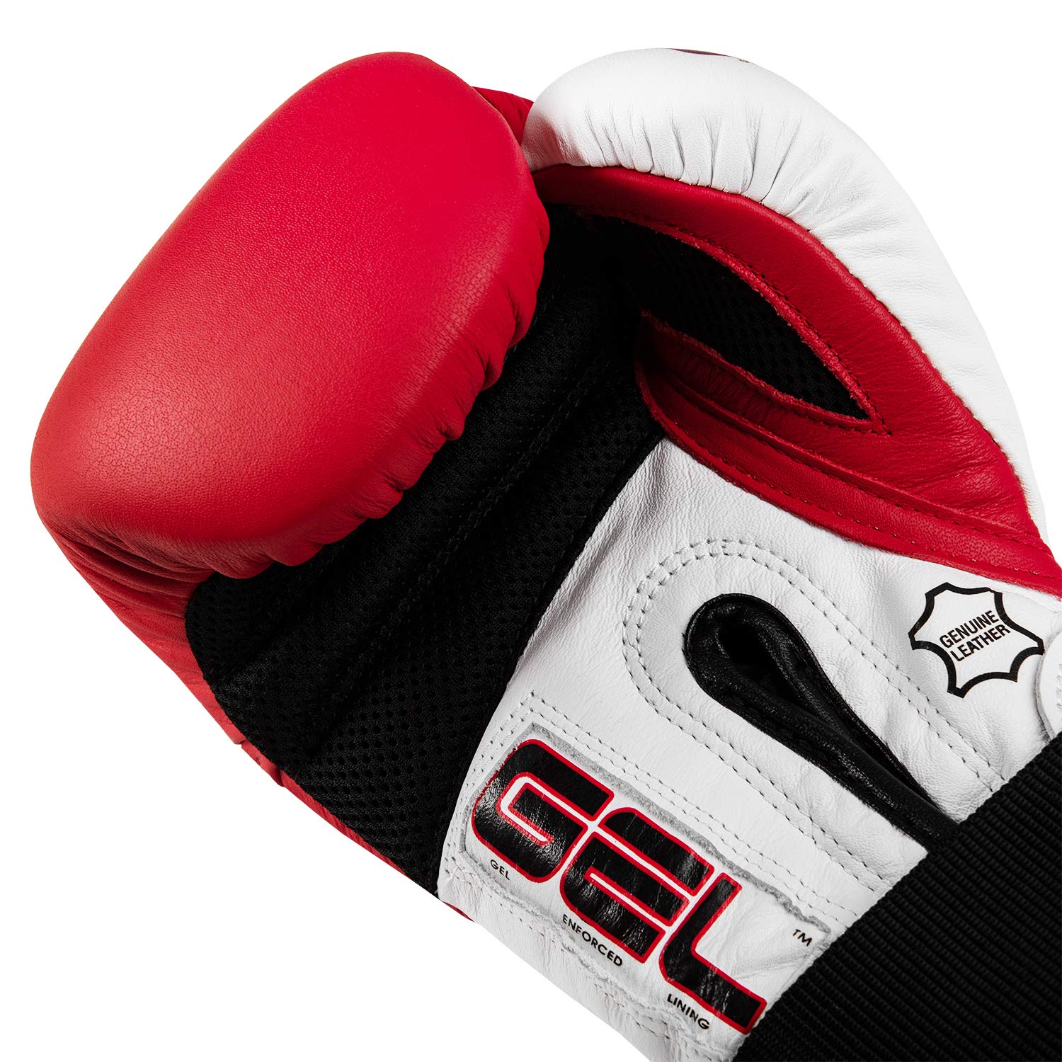 Title Boxing Gel Suspense Training Gloves 14 oz - Red & White for Heavy Bag Work, MMA, Kickboxing & Fitness Training