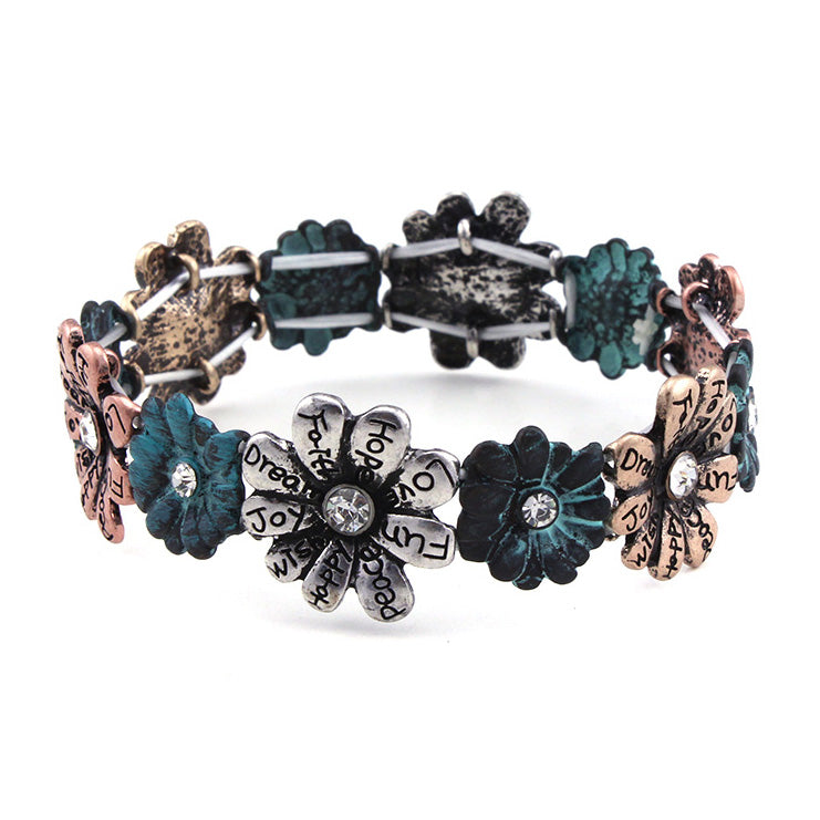 Inspiration Flower Bracelet for Women - Elegant Floral Beaded Jewelry Gift for Birthday, Anniversary & Special Occasions | Perfect for Weddings, Parties & Everyday Wear