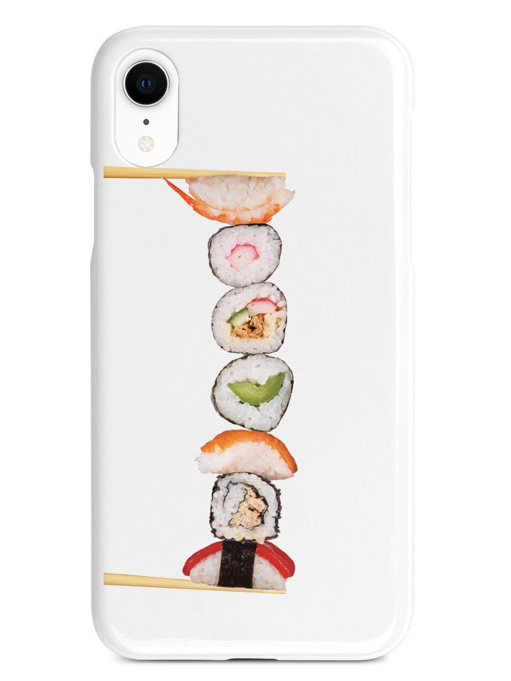 Inspired Cases - Shockproof iPhone XR Case with 3D Textured Design | Protective Phone Cover for Apple iPhone XR | Sushi Rolls Food Theme | Perfect for Everyday Use, Travel & Gift Giving