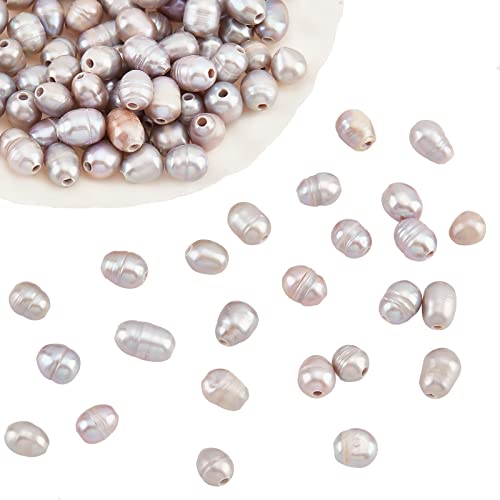 Oval Gray - 7~8mm - about 100pcs