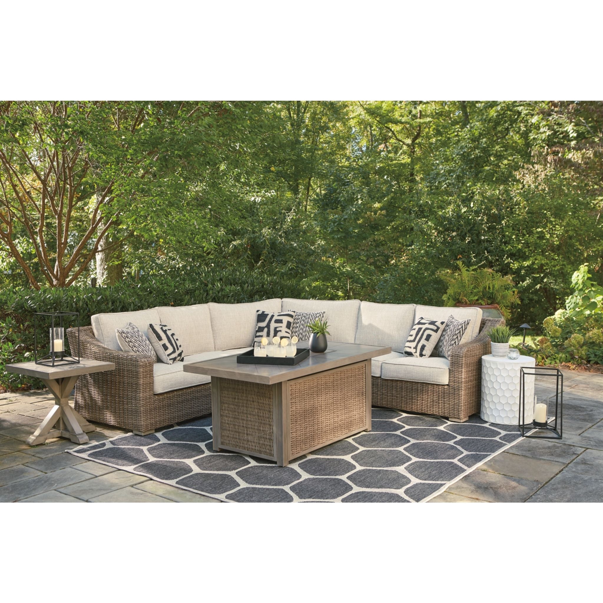 Beachcroft 3-Piece Outdoor Modular Sectional Sofa Set - Waterproof Patio Furniture for Garden, Poolside & Backyard Relaxation