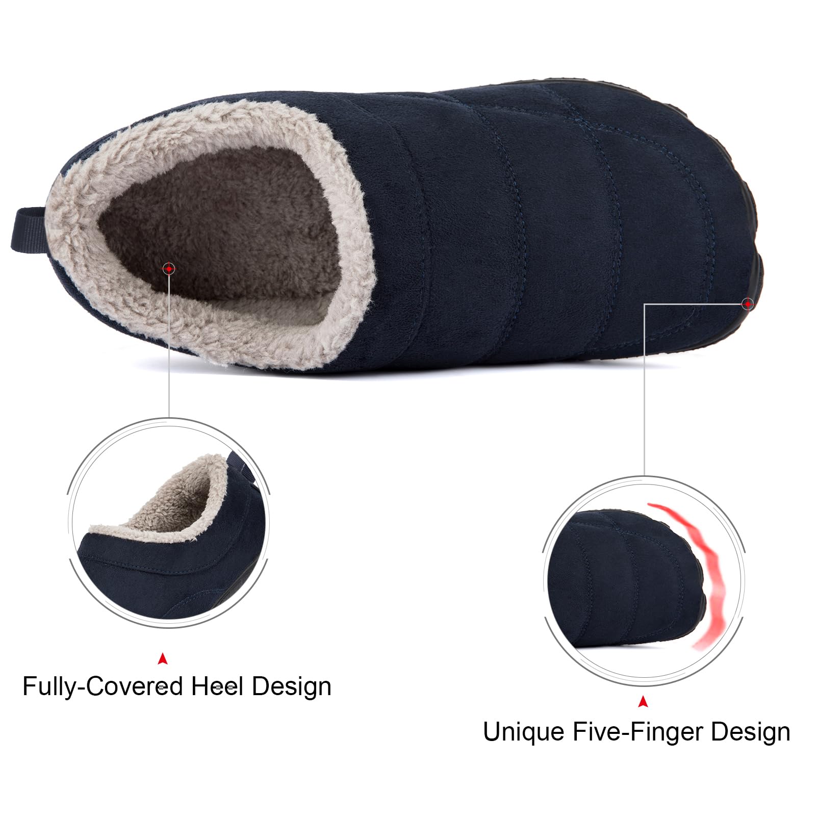 Josaywin Men's Memory Foam Slippers - Soft Plush Fleece Lined Indoor/Outdoor House Shoes for Comfort & Support - Perfect for Home, Lounge & Backyard Relaxation