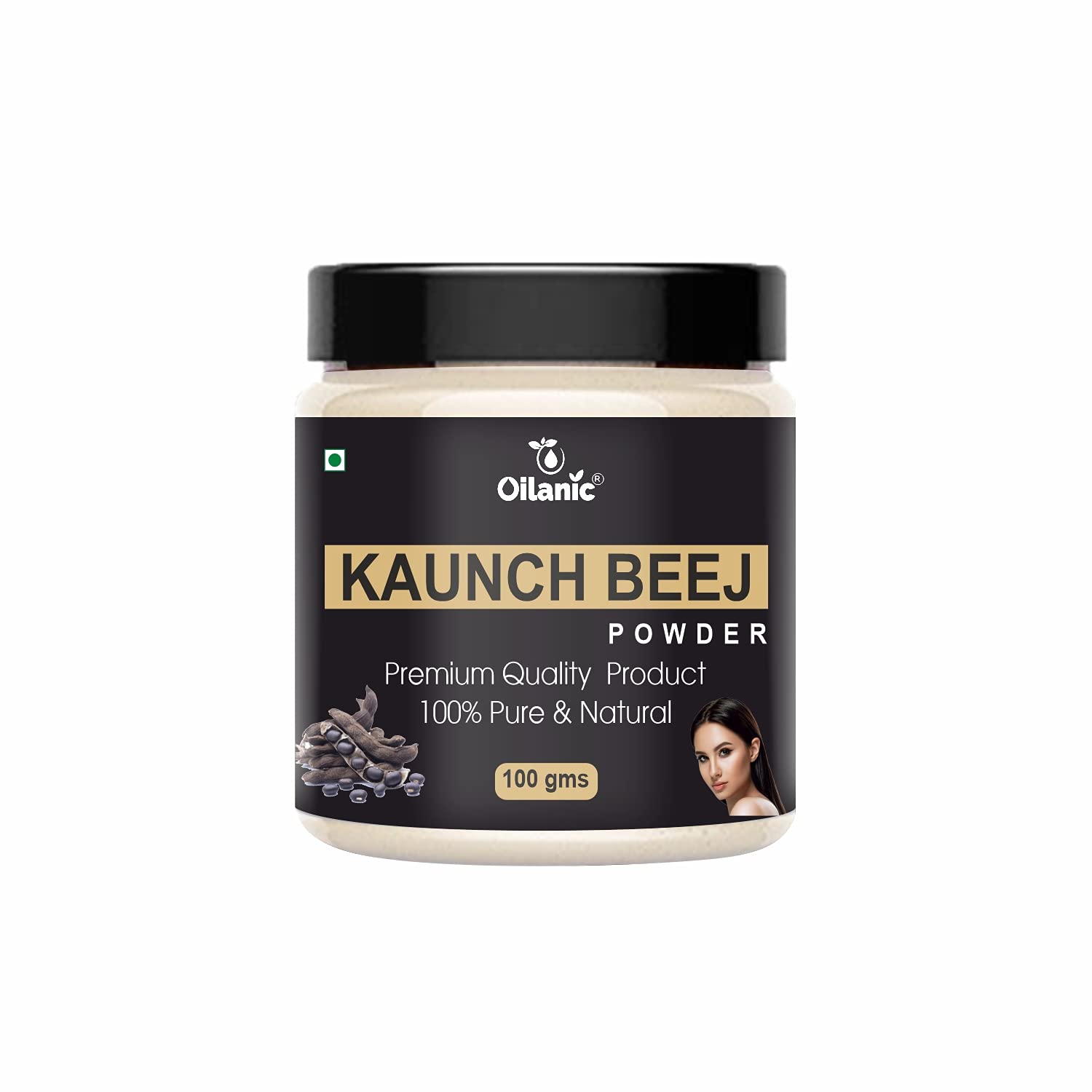 Oilanic 100% Pure Natural Kaunch Beej Powder for Skin & Hair Care - 3 Pack (300g) | Ayurvedic Herbal Supplement for Hair Growth & Glowing Skin | Perfect for DIY Face Masks & Hair Treatments