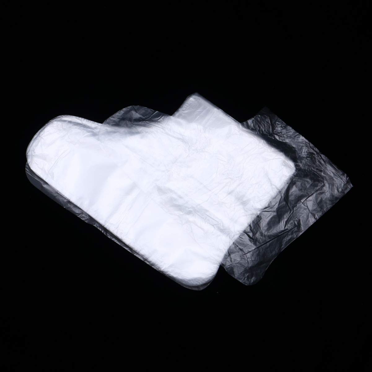 Exceart 200-Pack Disposable Paraffin Wax Booties - Clear Plastic Foot Covers for Pedicure, Hot Spa Wax Treatment & Thermal Therapy - Ideal for Salon, Home Spa & Professional Foot Care