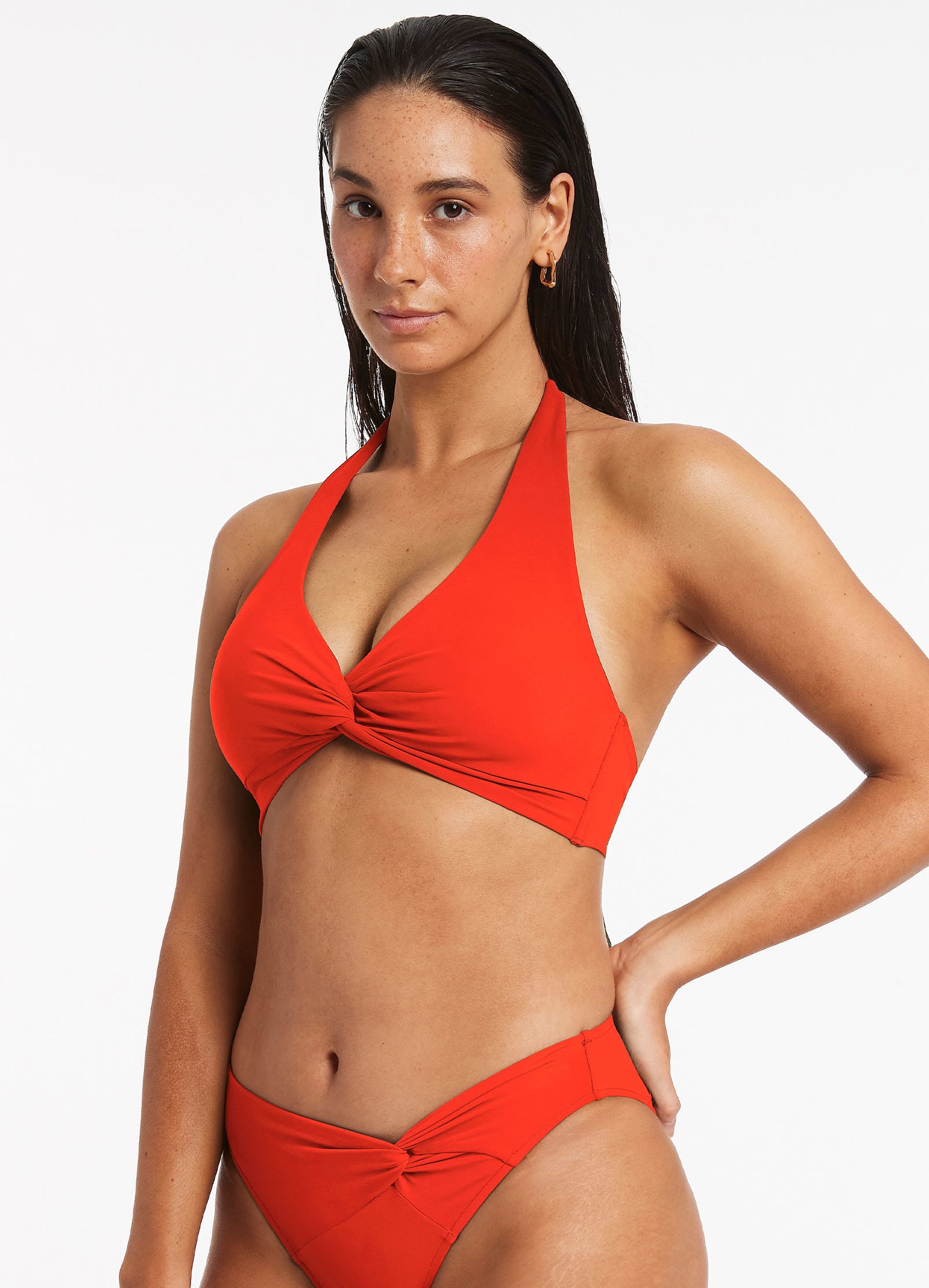 Jetset D DD Twist Front Bikini Top - Sexy Swimwear for Women - Perfect for Beach Vacation & Pool Party