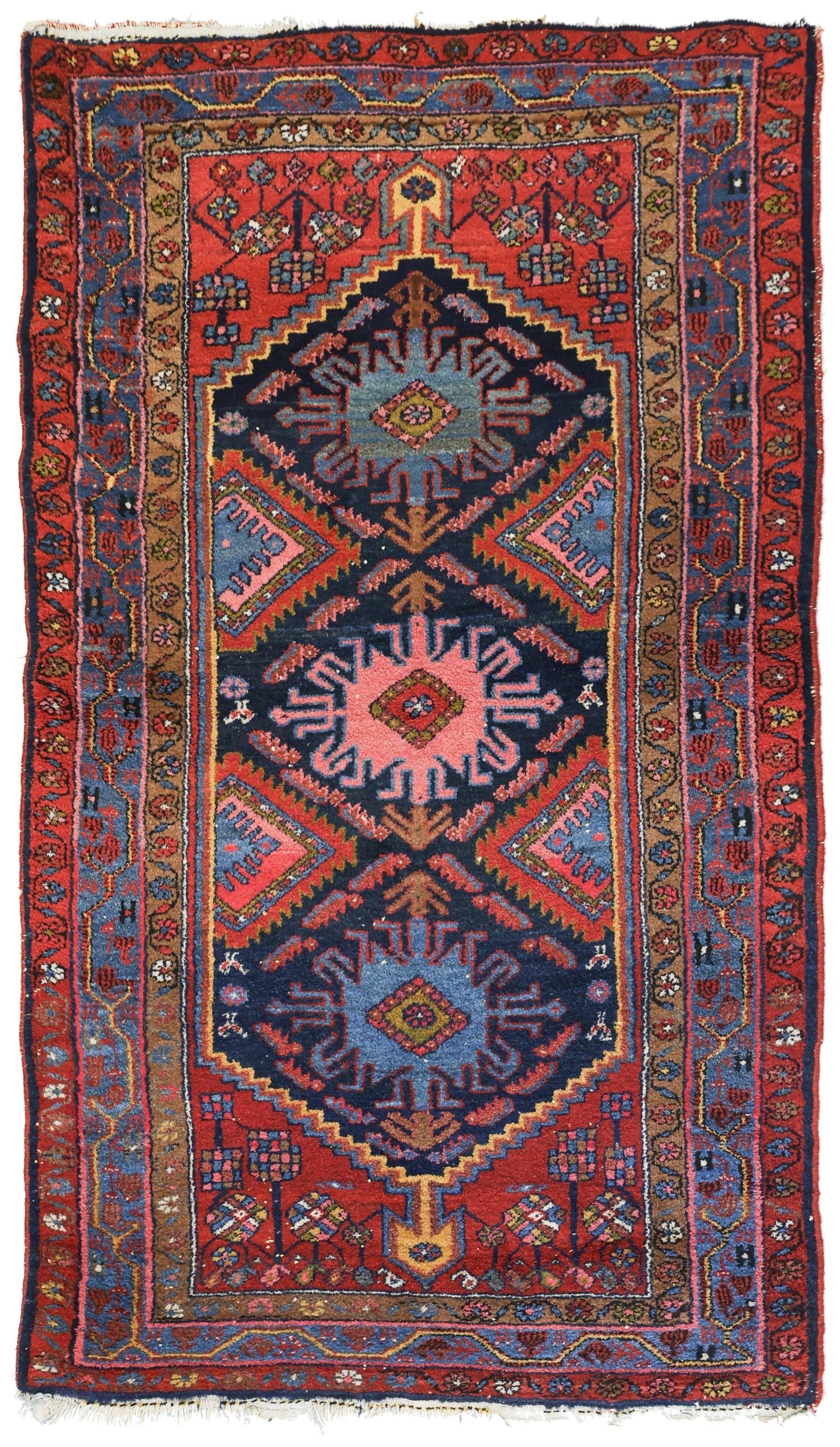 Antique Hamadan Handwoven Tribal Rug - Authentic Persian Carpet JF8682 | Perfect for Living Room, Bedroom & Home Decor
