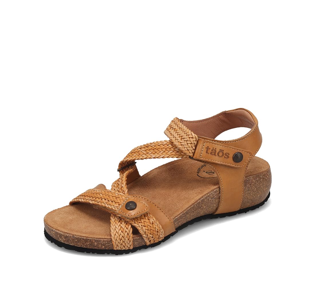 Taos Footwear Women's Trulie Comfortable Leather Sandals with Arch Support - Perfect for Walking, Travel & Summer Outfits