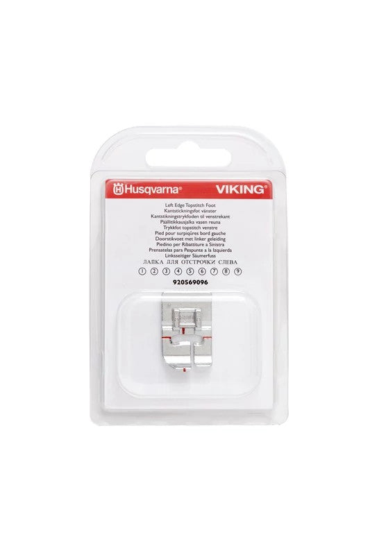 HUSQVARNA® VIKING® Left Edge Topstitch Foot for Sewing Machines - Perfect for Quilting, Hemming & Decorative Stitching | High Precision Sewing Accessory
