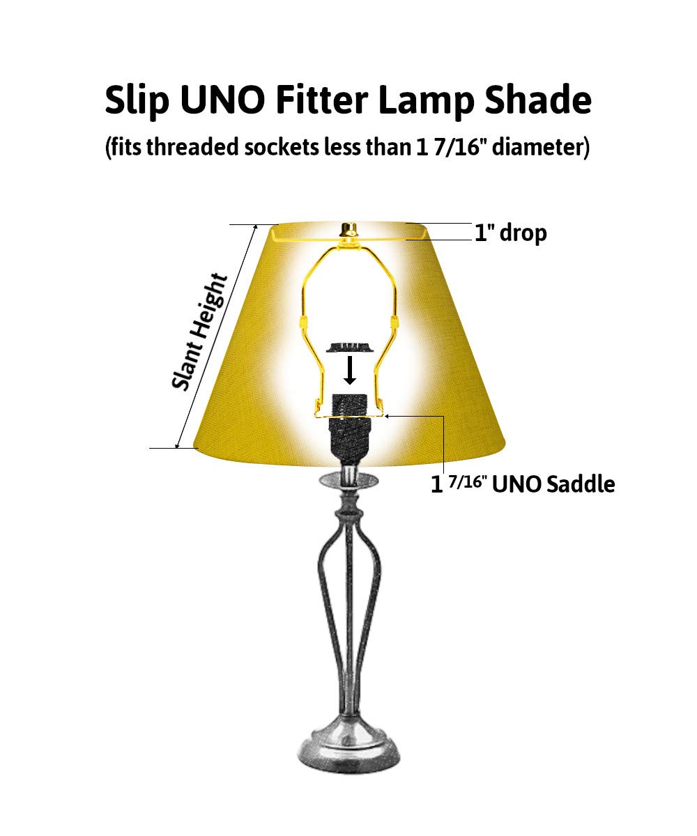 9x18x13.5 Inch Egg Shell Shantung Bell Lampshade with Slip Uno Fitter - Perfect for Table Lamps, Floor Lamps & Home Decor Lighting