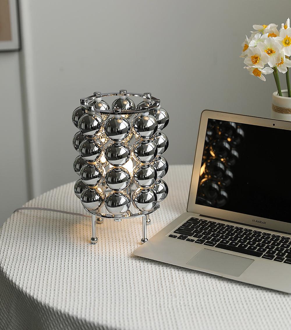 Kare Modern Table Lamp - Adjustable Brightness LED Desk Light for Bedroom, Living Room & Office - Stylish Nightstand Lamp with USB Port for Reading & Working
