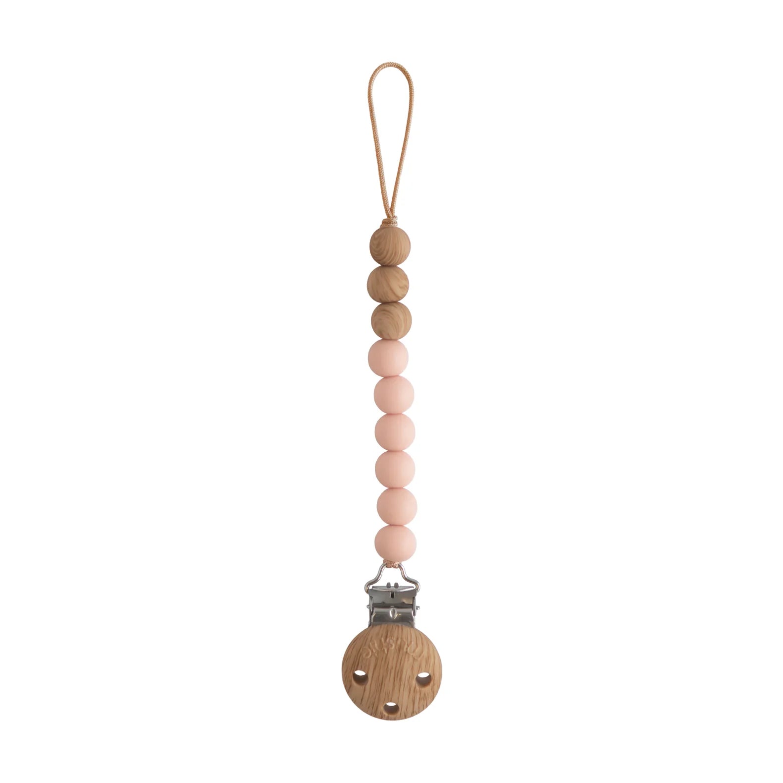 Eva Silicone Pacifier Clip - Soft Baby Pacifier Holder with Adjustable Strap (Blush Pink) - Perfect for Infants, Toddlers & Breastfeeding Moms - Home, Travel & Daycare Essentials