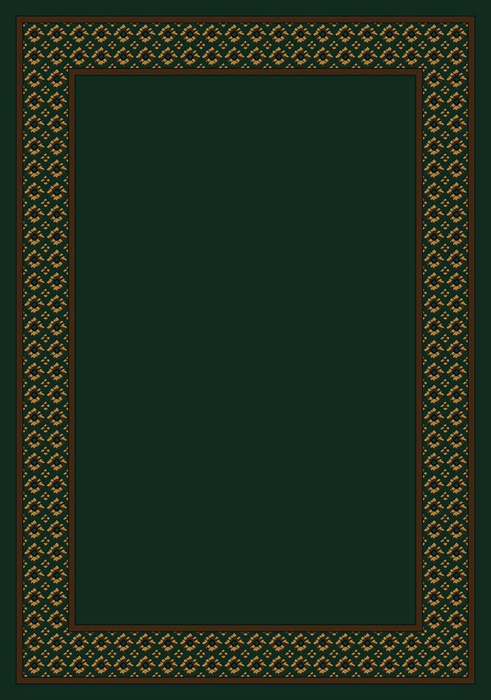 Emerald Green Foulard Design Center Runner Rug 2'4