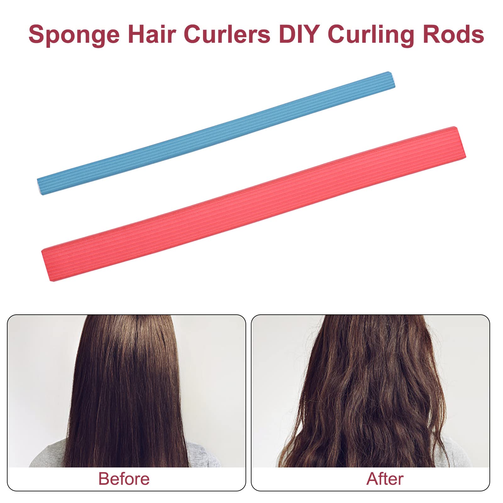 Flexible Sponge Hair Curlers Set - No Heat Hair Rollers for Short & Long Hair | Natural Curling Rods & Twist Foam Rollers | Perfect for Overnight Styling, Beach Waves & Salon-Quality Curls at Home