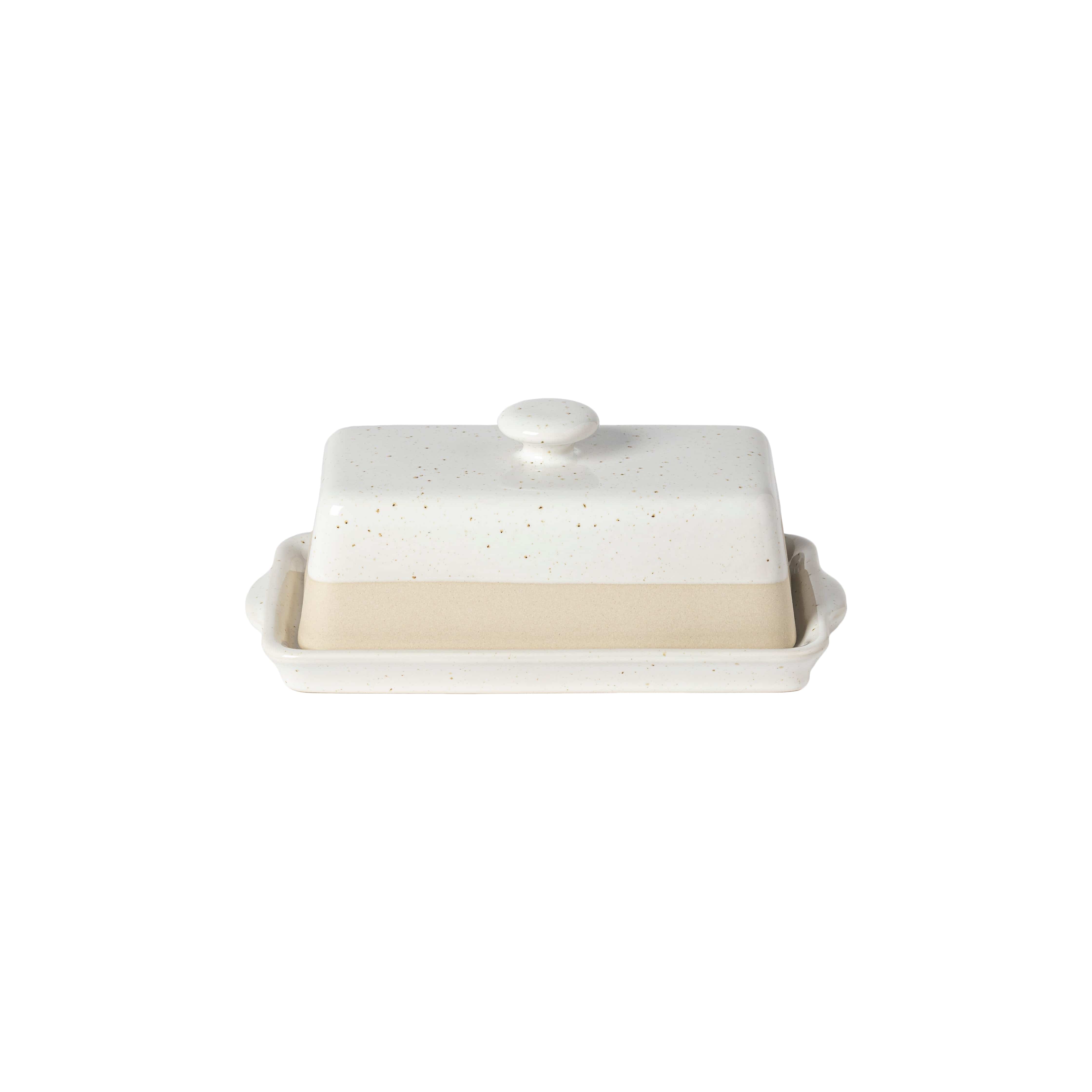 Casafina Fattoria Rectangular Butter Dish with Lid - Airtight Food Storage Container for Kitchen & Dining - Perfect for Butter, Cheese & Spreads