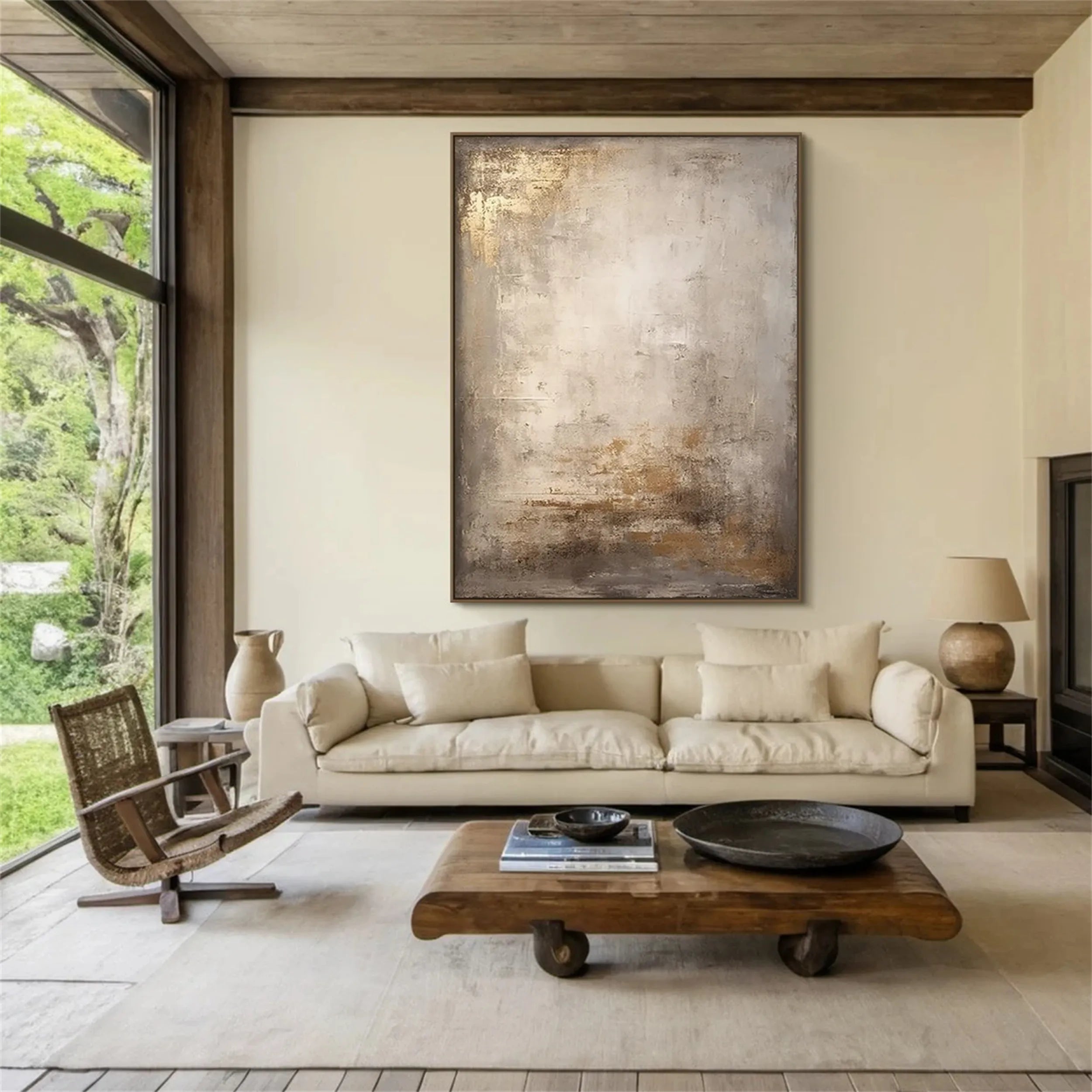 Custom Size Abstract Painting #AB 099 - Handmade Modern Wall Art for Living Room, Bedroom & Office Decor