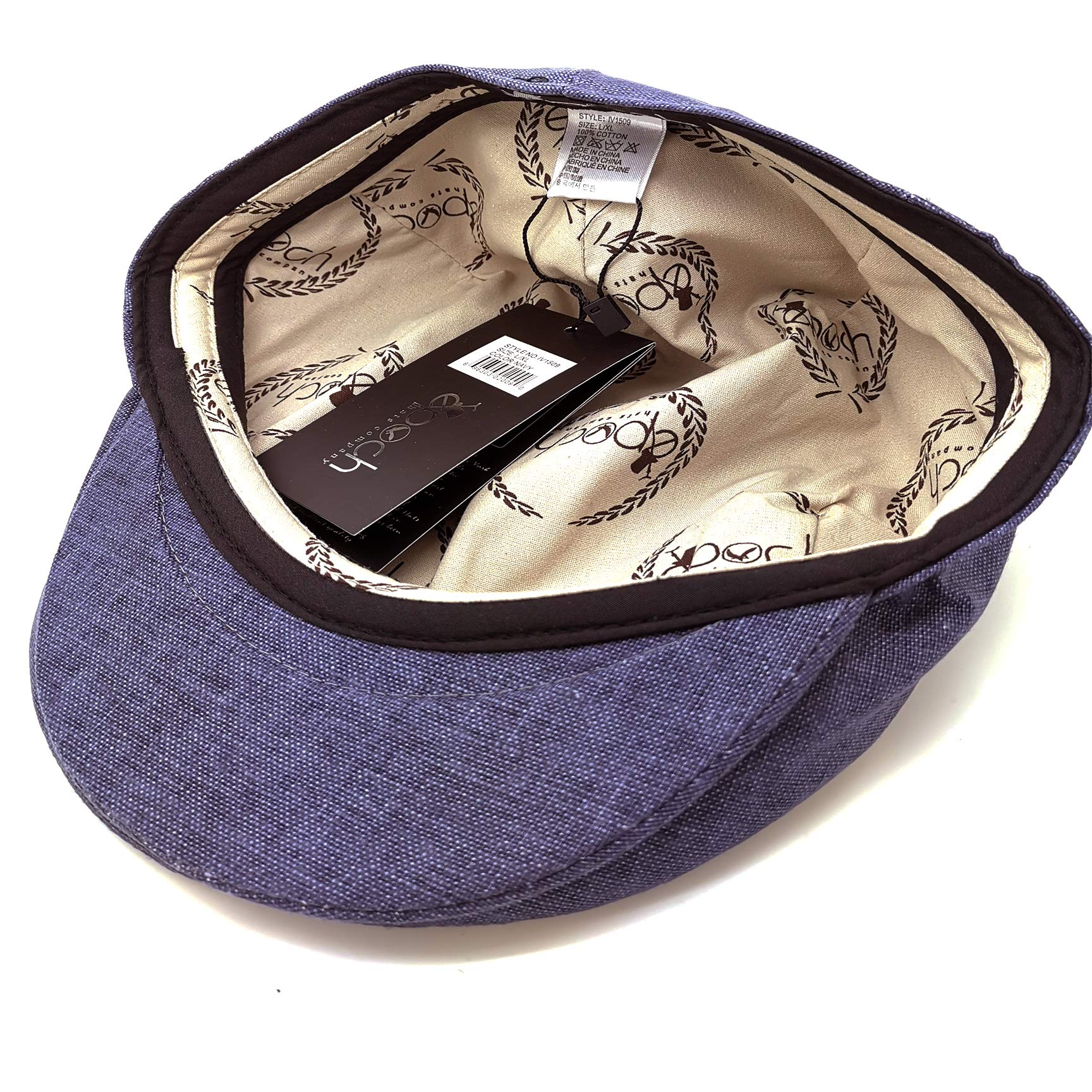 Men's Linen Flat Ivy Gatsby Summer Newsboy Hat - Vintage Style Casual Cap for Outdoor Activities, Beach & Summer Fashion
