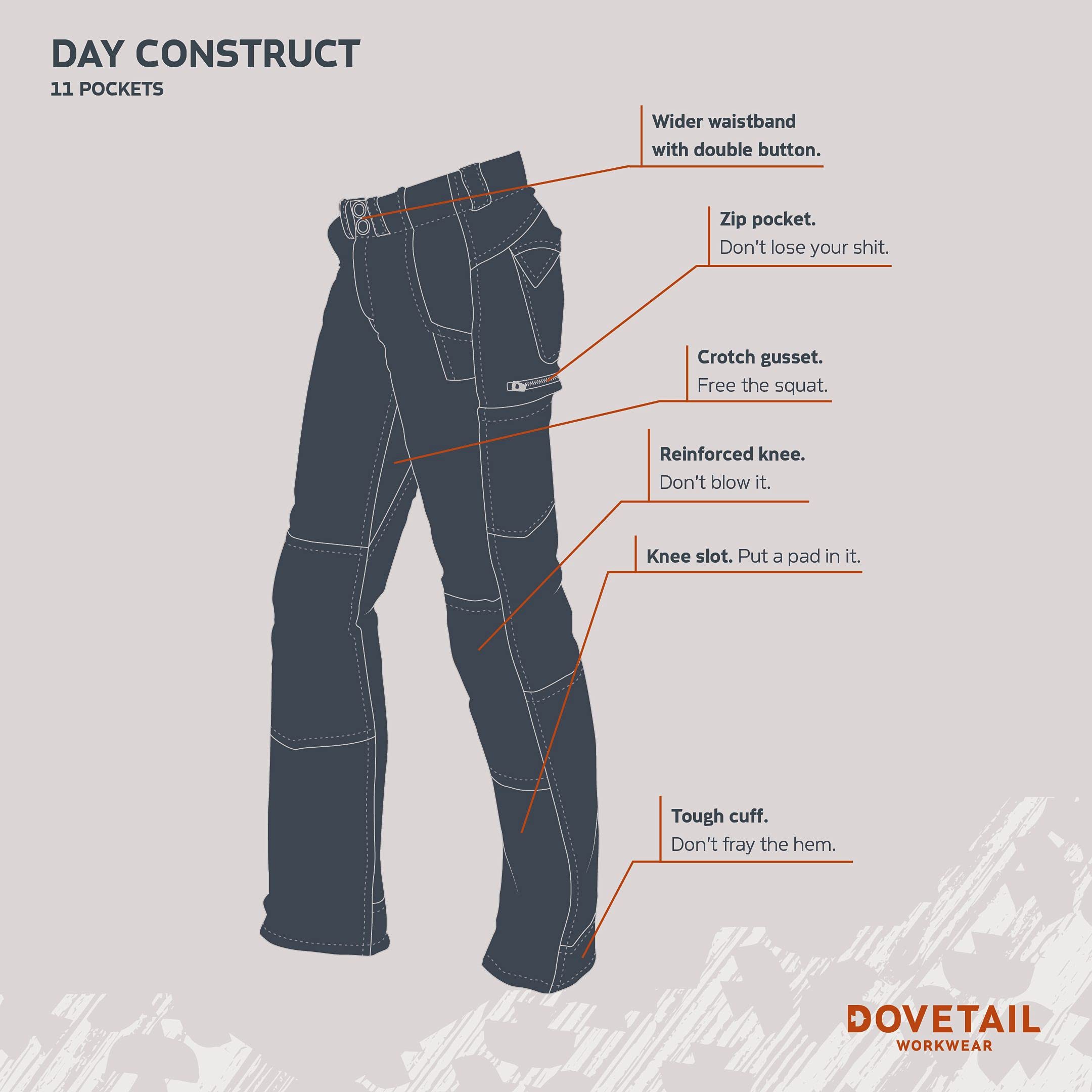 Dovetail Women's Relaxed Fit Cargo Pants with 10 Functional Pockets - Durable Workwear for Construction, Landscaping & Outdoor Activities