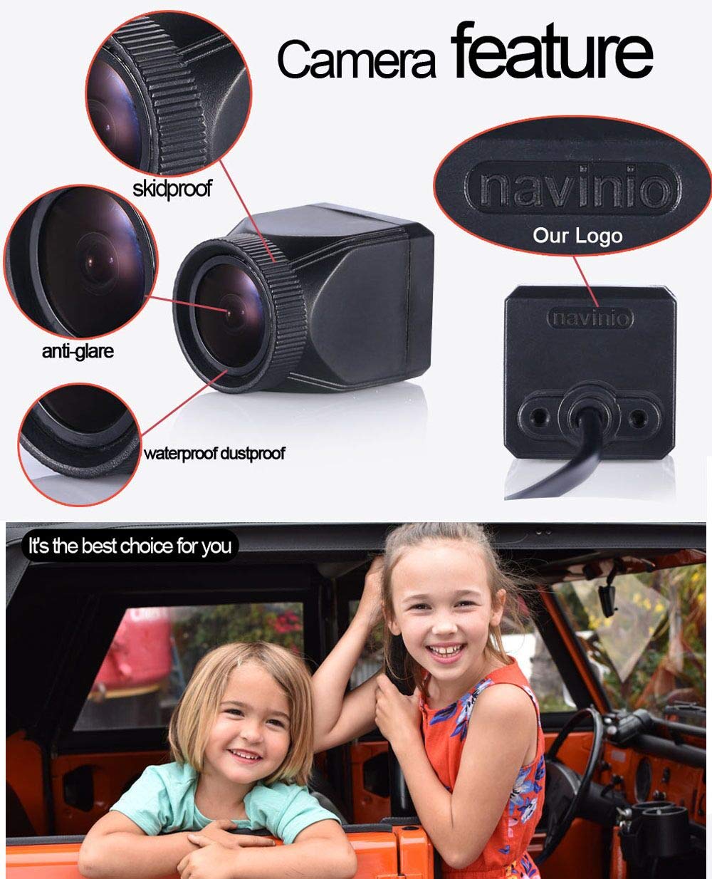 HD Color CCD Waterproof Car Rear View Backup Camera, 170° Wide Angle Reversing Camera for Hyundai Santa Fe & Azera 2009 (Model No.8225) - Perfect for Safe Parking & Night Driving