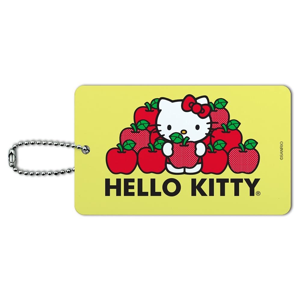 Hello Kitty Apple Pile Luggage Tag - Cute Carry-On ID Tag for Suitcases & Travel Bags - Perfect for Airports, Vacations & Business Trips